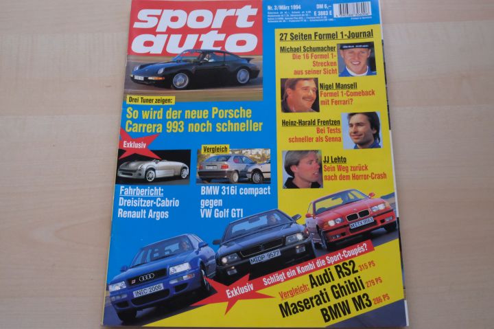 Deckblatt Sport Auto (03/1994)